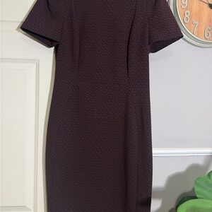 Calvin Klein Black and Red Midi Dress